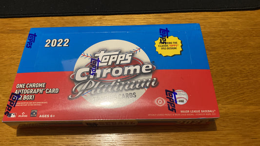 #MLB055 2022 Topps Chrome Platinum Hobby Box COMPLETED